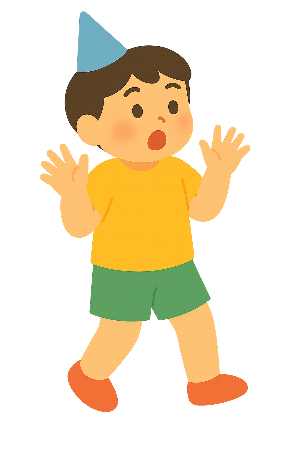 생일축하를 받고 놀란장면