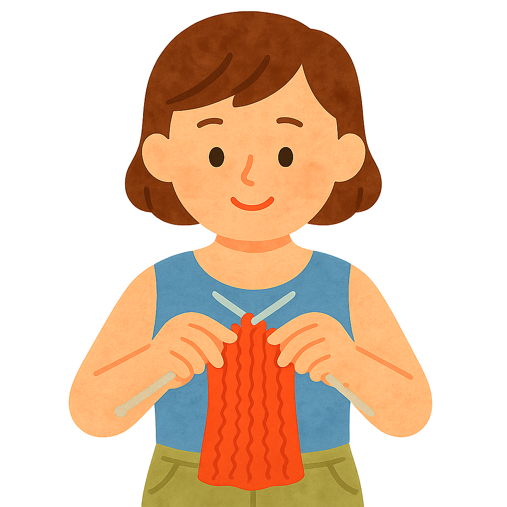 뜨개질바늘로 스카프 짜기