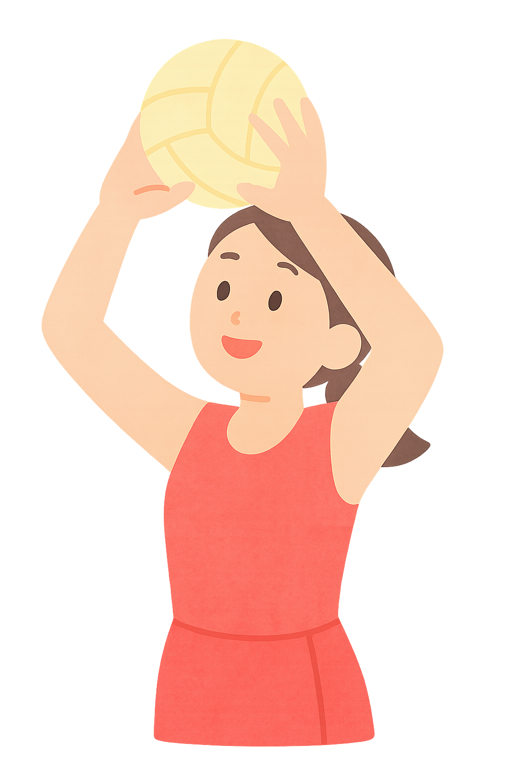 배구선수가 공을 센터로 토스하기