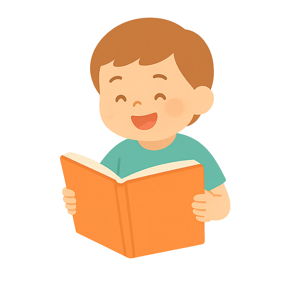 동화책을 펼치고 읽는 아이