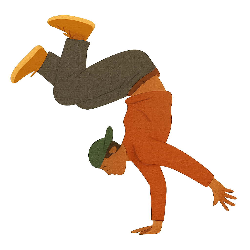 백플립을 하는 브레이크댄서