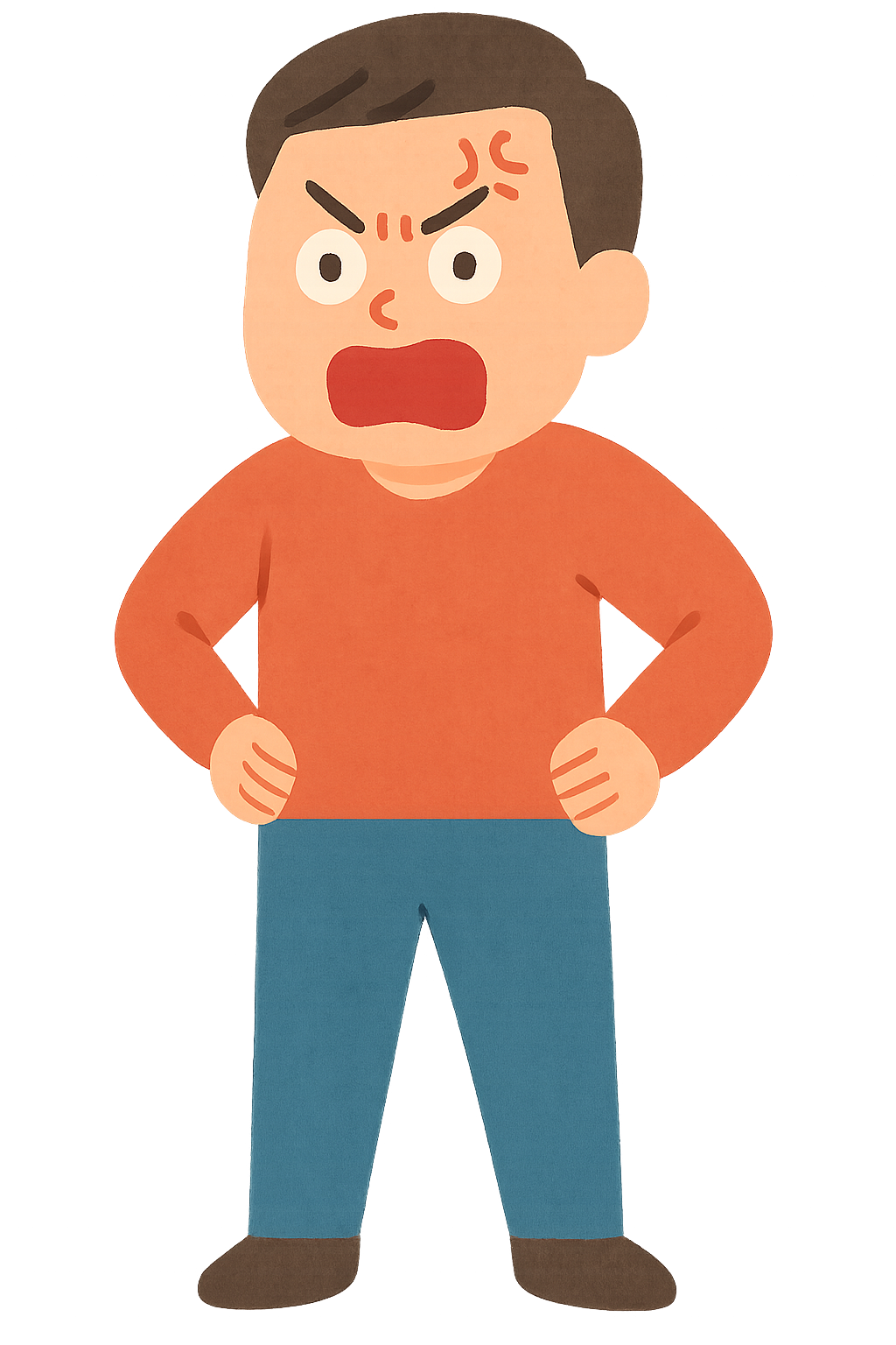 이마에 핏줄이 돋고 눈을 부릅뜬남성