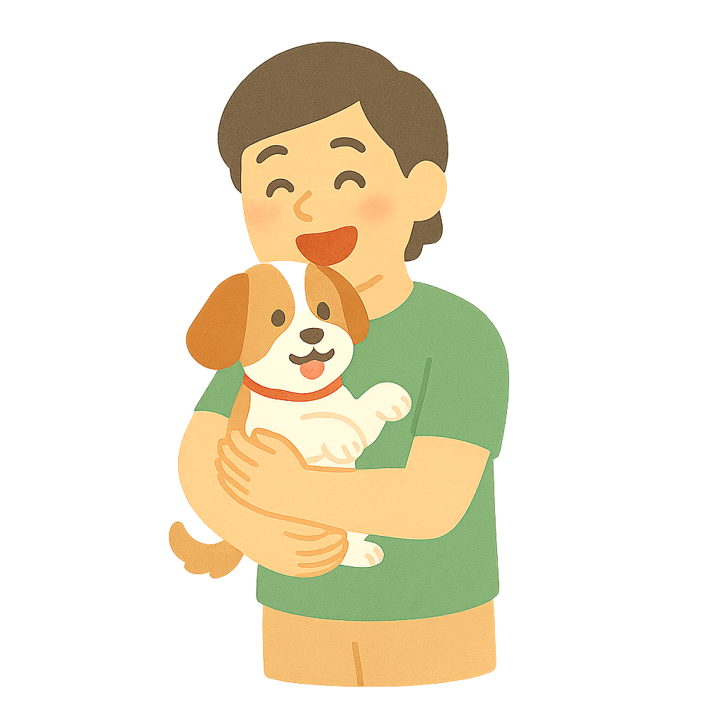 반려동물 축제에서 강아지 안고있는 모습