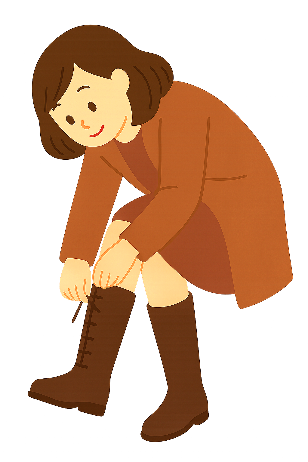 부츠신고 끈조이기