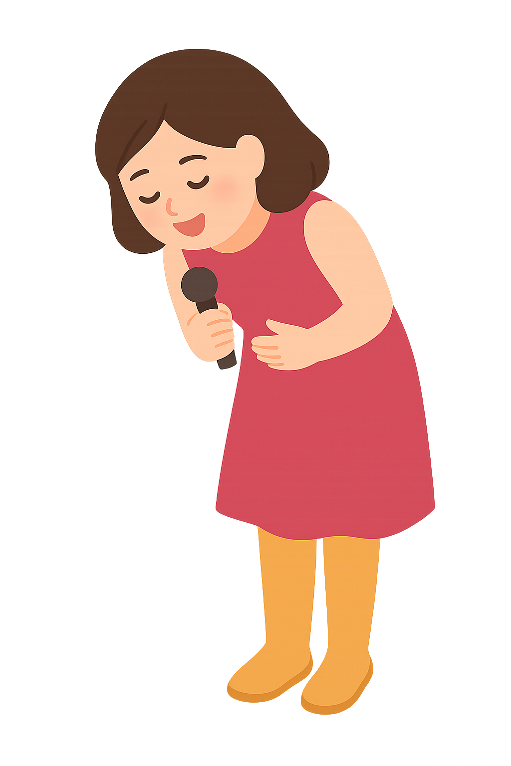 노래를 마치고 인사하는 가수