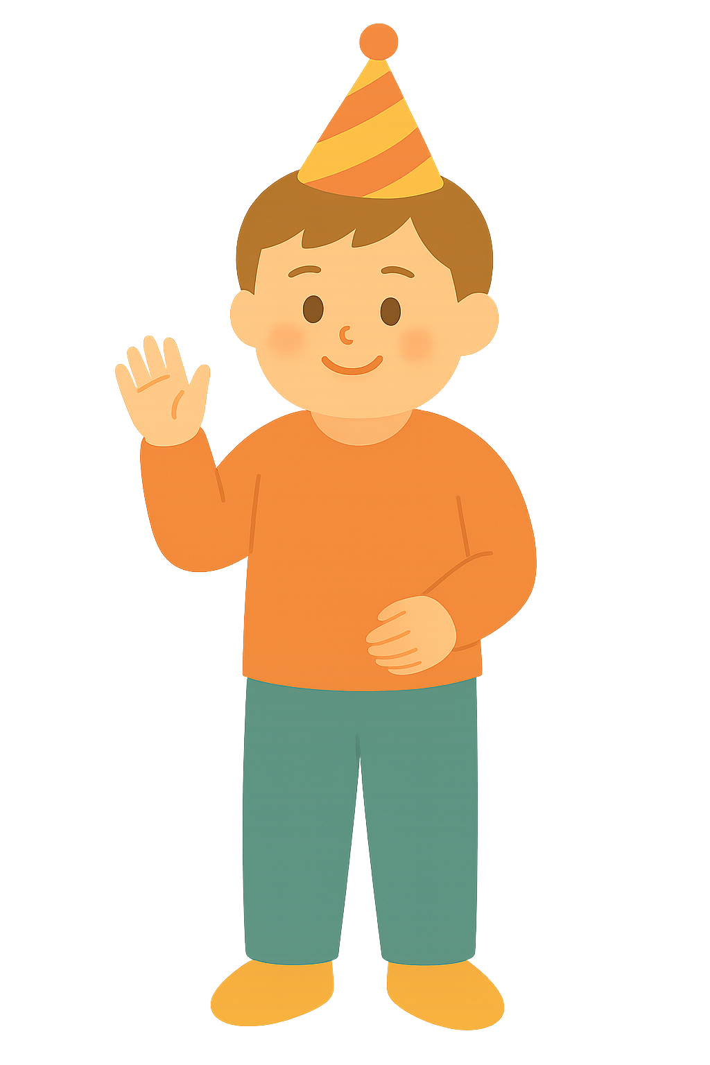 생일축하모자를 쓴 아이