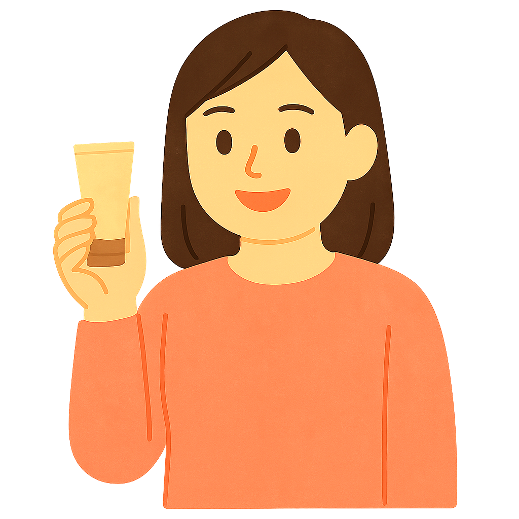 리뷰 콘텐츠 중 제품을 손에 든 모습