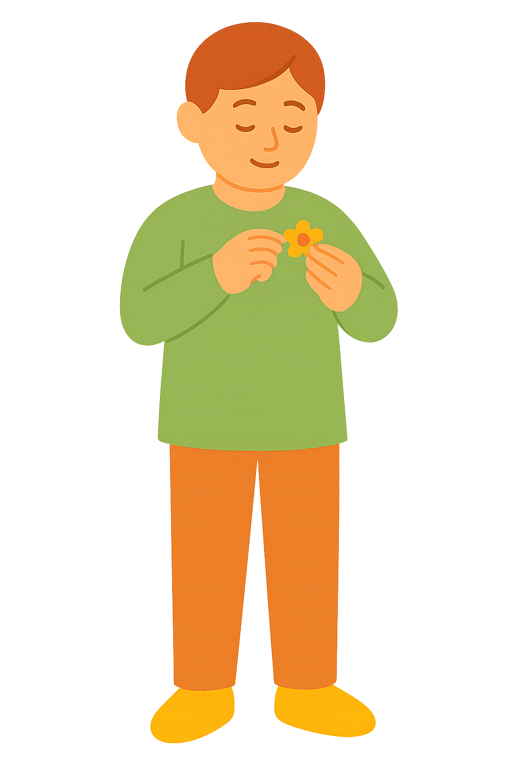 브로치를 가슴에 다는 장면