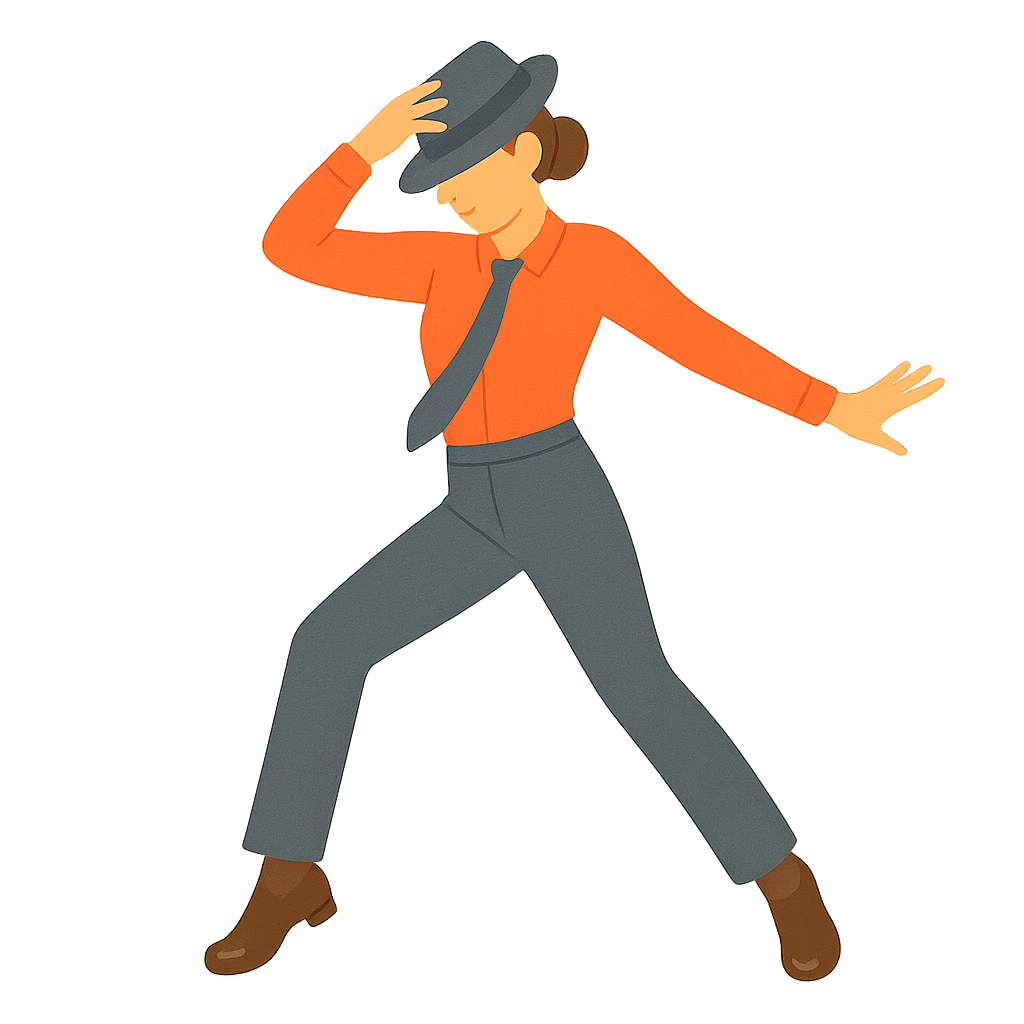 모자를 쓰고 날카로운 포즈를 취하는 재즈