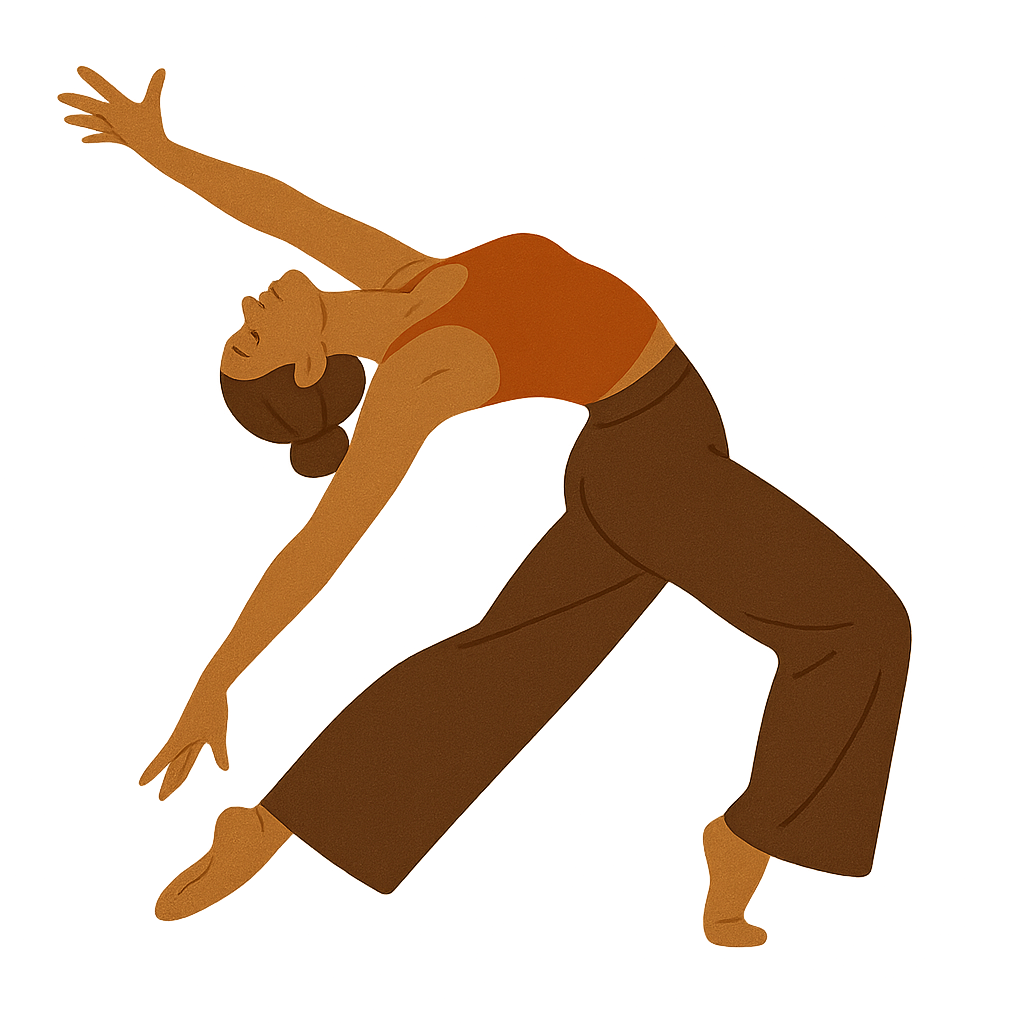 몸을 뻗는 현대무용가