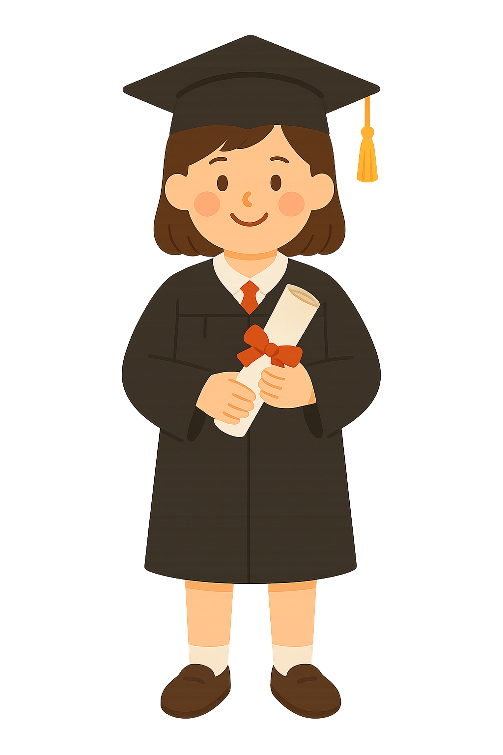 초등학생이 학사모 쓰고 졸업장들기