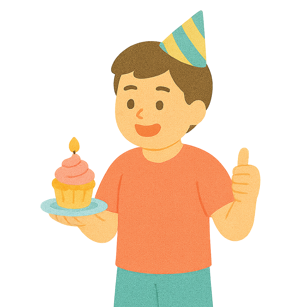 생일축하하는 친구