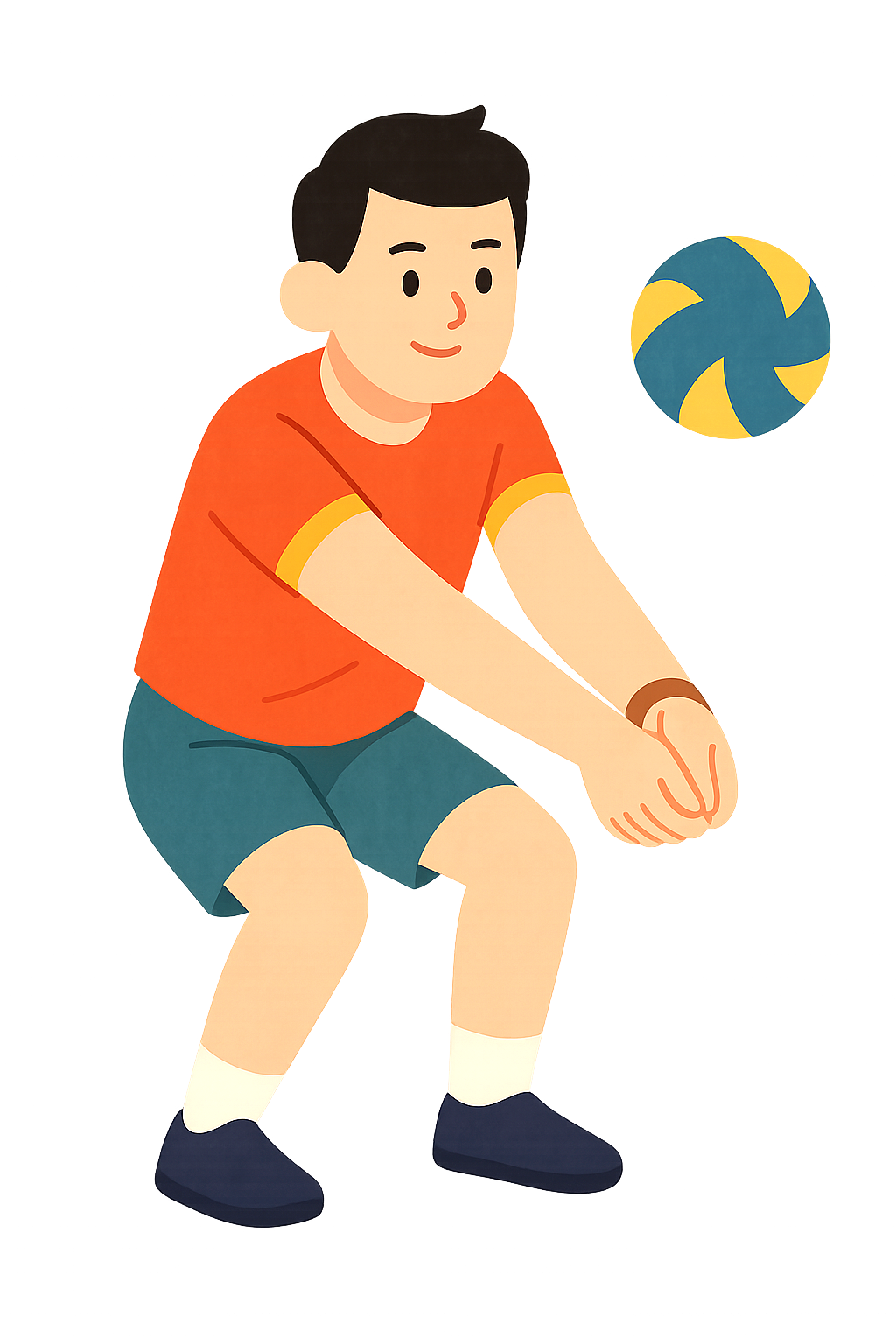 배구선수가 공을 손끝으로 다그하기