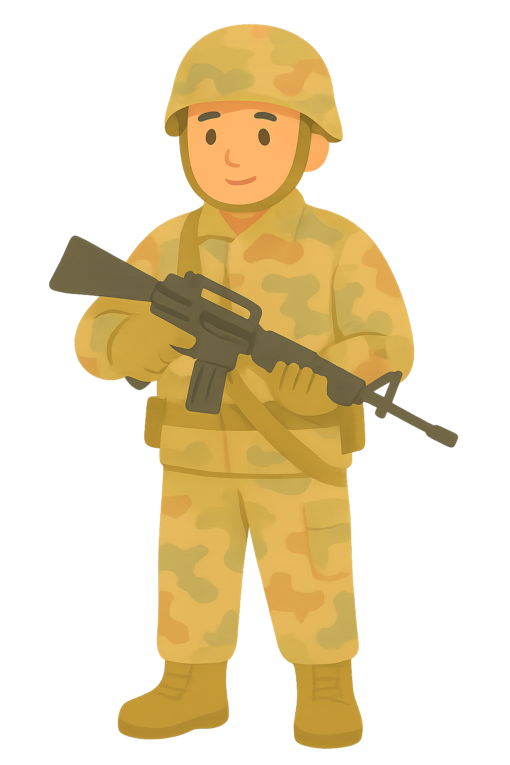 소총을 든 군인모습