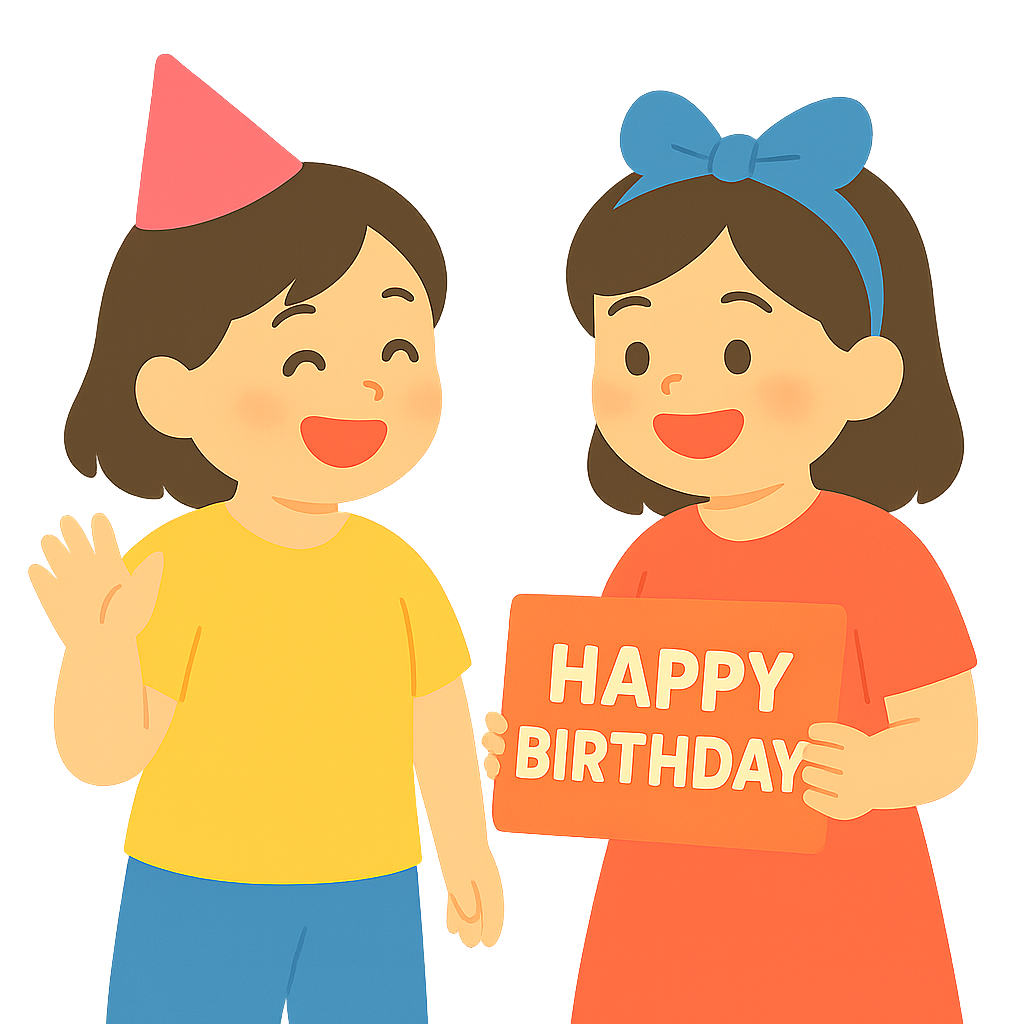 생일카드들고있는 모습