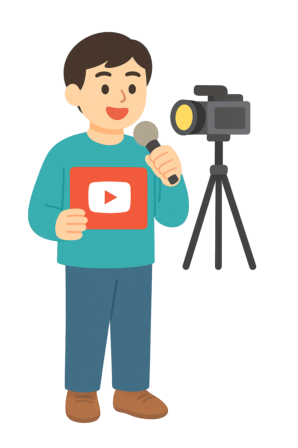 카메라앞에서 촬영하는 모습