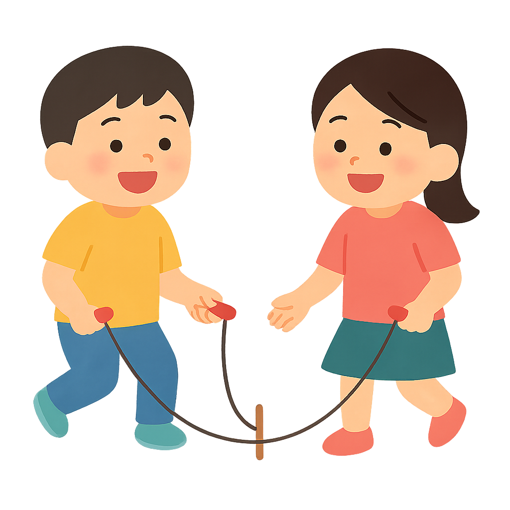 친구와 줄넘기하기