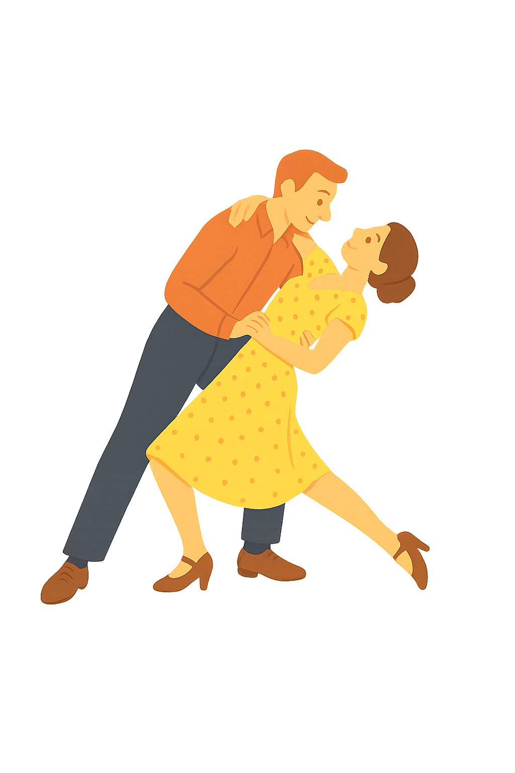 딥동작을 하는 스윙댄서